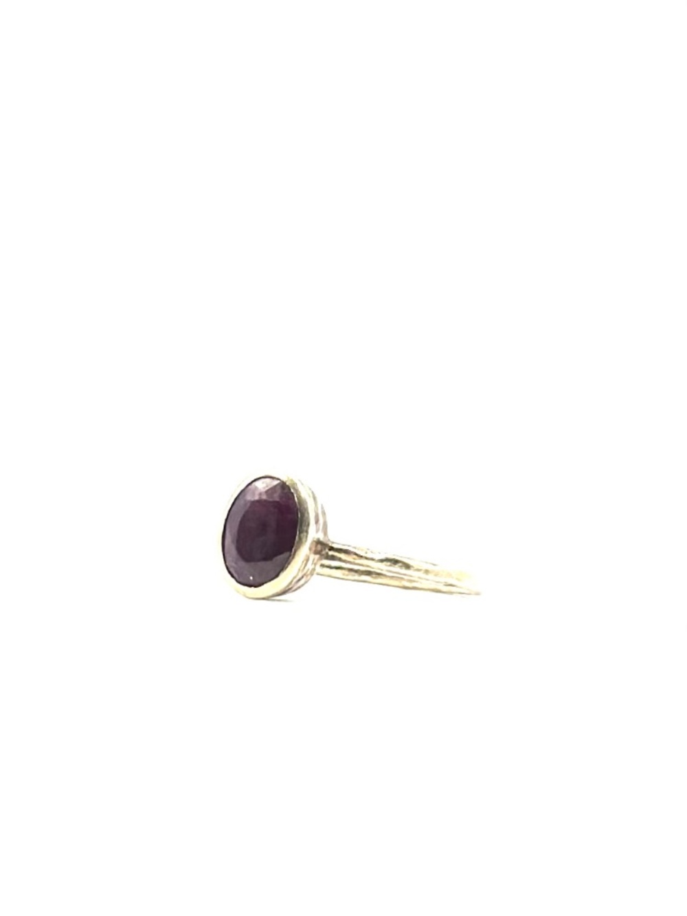 Handmade sterling silver ruby ring size 7